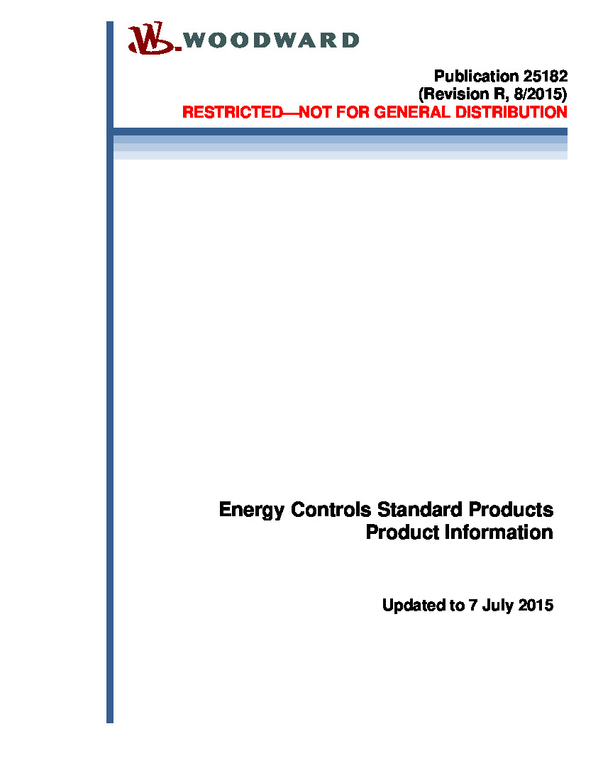 First Page Image of 8256-017 25182 Woodward Energy Control Standard Products Product Information.pdf